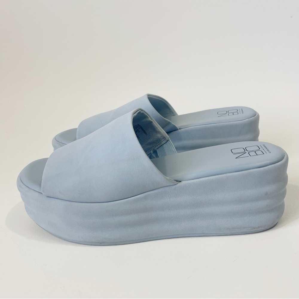No Boundaries Light Blue Platform Mules Size 9